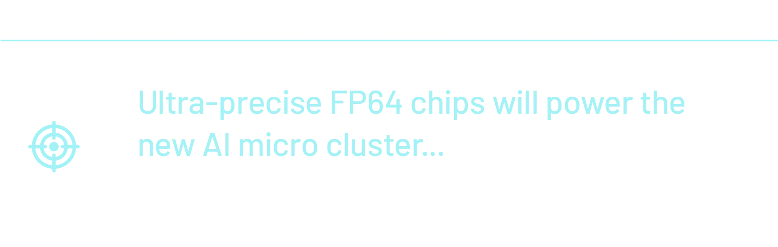 FP16 versus FP64 precision slide from the American Atlas presentation