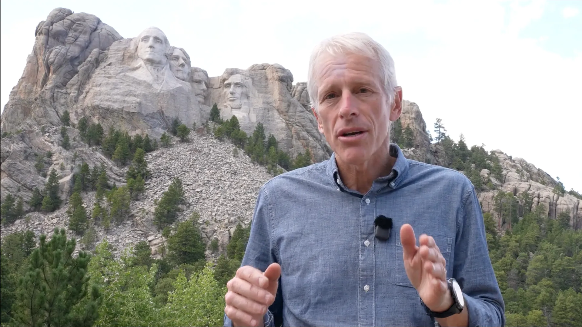 Whitney Tilson on location at Mount Rushmore for the $6 gold miner presentation
